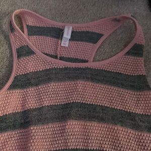 pink and grey tank
